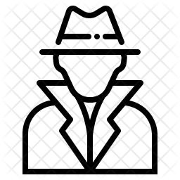 256x256 Gangster Icon Of Line Style