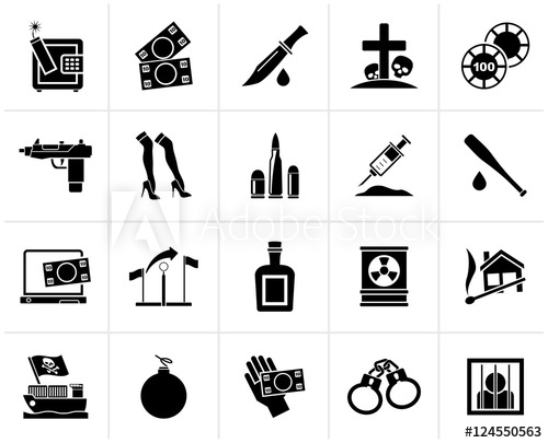 500x405 Black Mafia, Gangster And Organized Criminality Activity Icons