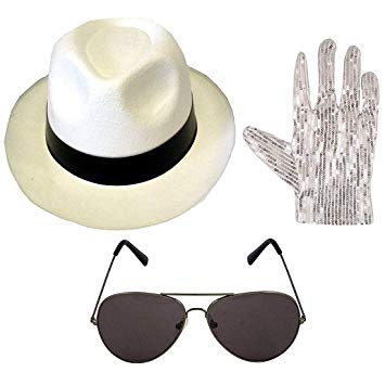 355x355 Rimi Hanger Adults White Gangster Hat Pop Icon Glasses And King