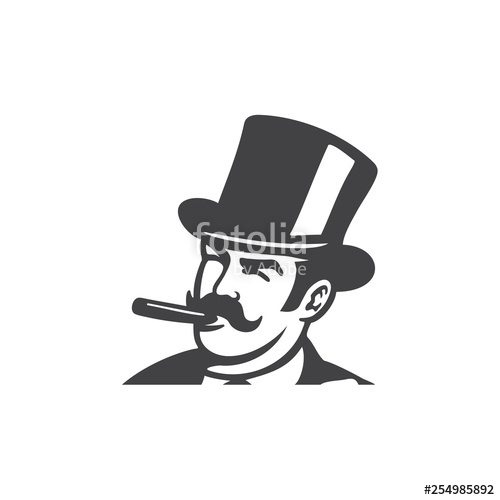 500x500 Gangster Mafia Boss Icon Logo Vector Stock Image And Royalty Free