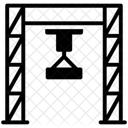 256x256 Gantry Crane Icon Of Glyph Style
