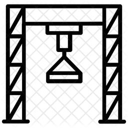 256x256 Gantry Crane Icon Of Line Style