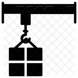 256x256 Bridge Crane Icon Of Glyph Style