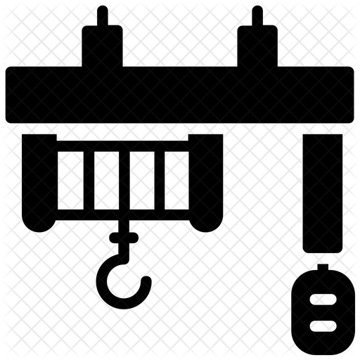 512x512 Overhead Crane Icon Of Glyph Style