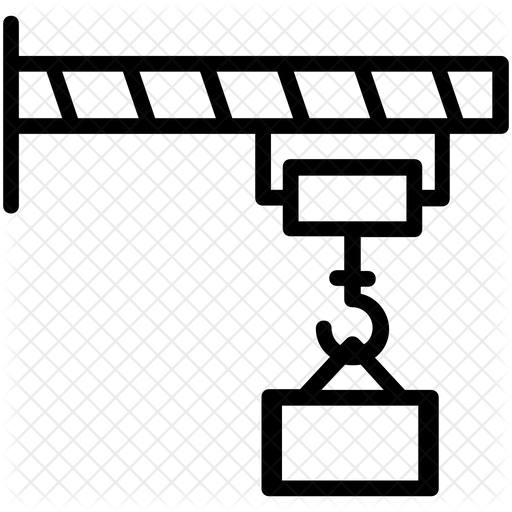 512x512 Overhead Crane Icon Of Line Style
