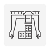 160x160 Gantry Crane Icon Stock Image And Royalty Free Vector