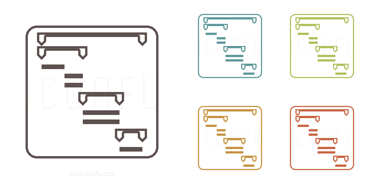 1200x600 Chart Gantt Icon