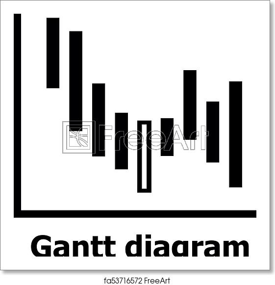 561x581 Free Art Print Of Gantt Diagram Icon, Simple Style Gantt Diagram