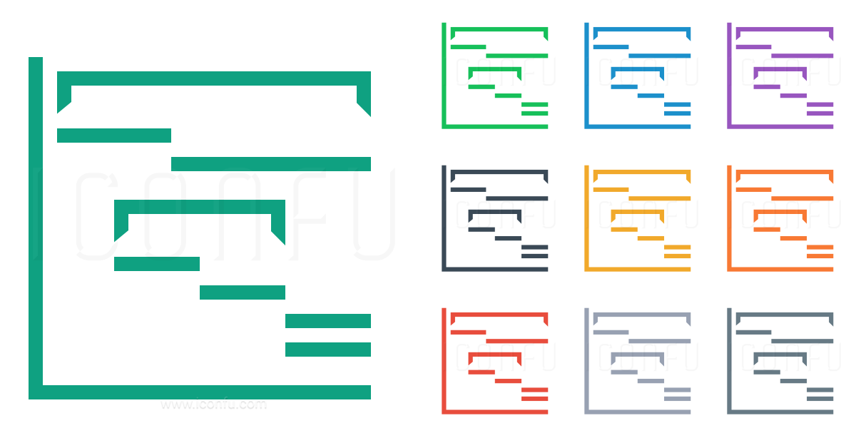 1200x600 Chart Gantt Icon