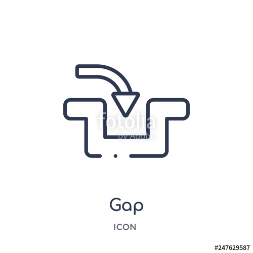 500x500 Gap Icon From User Interface Outline Collection Thin Line Gap