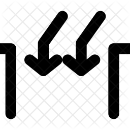 256x256 Arrow Inside Gap Icon Of Glyph Style