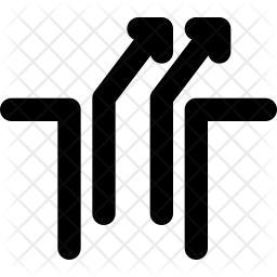 256x256 Arrow Outside Gap Icon Of Glyph Style