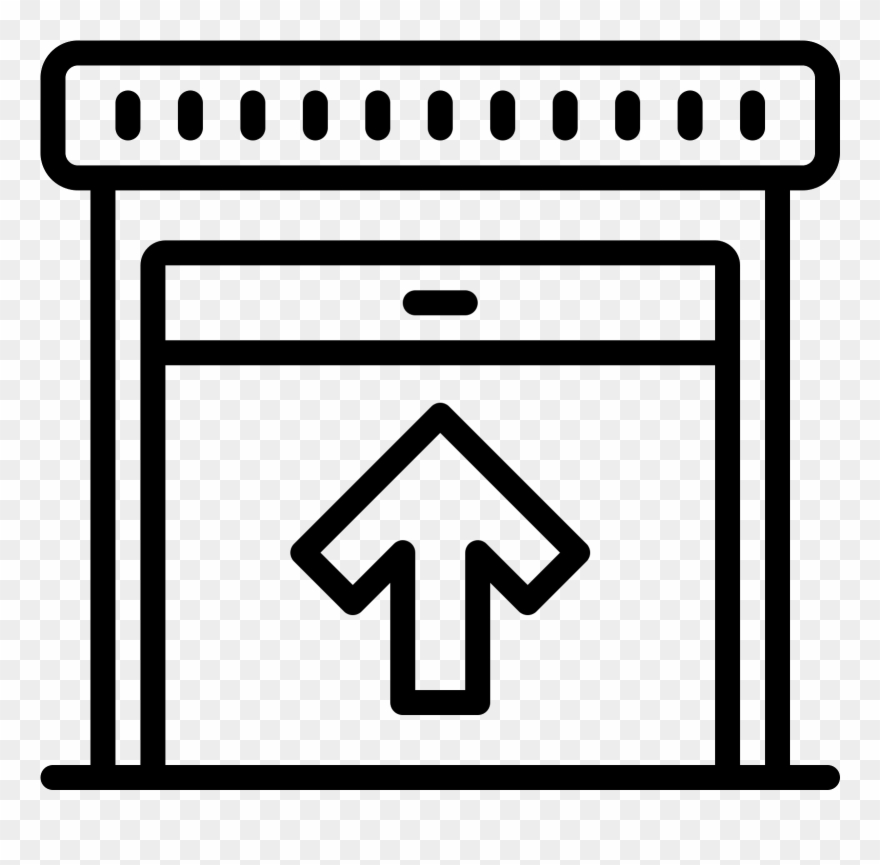 880x865 Open Garage Door Icon Clipart