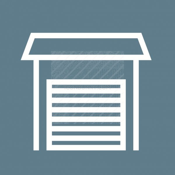 600x600 Garage Line Multicolor Bg Icon