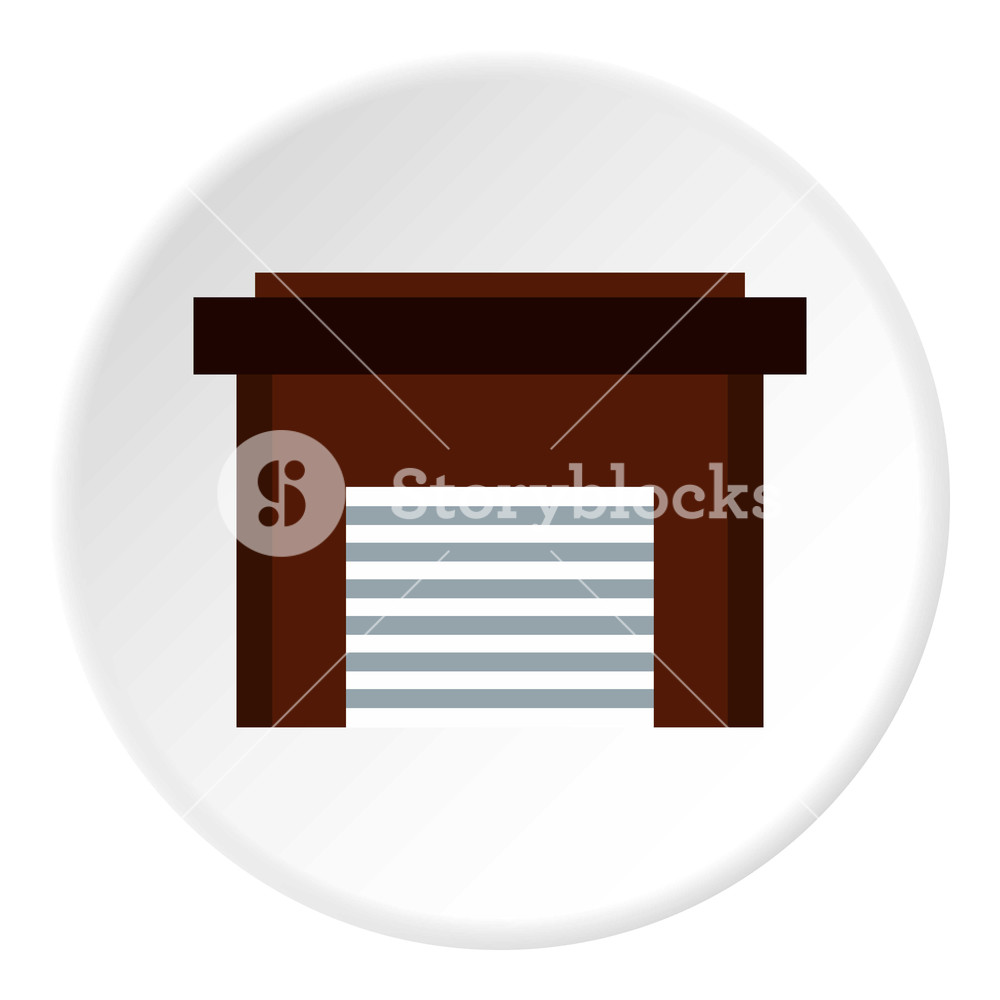 1000x1000 Garage Icon Flat Illustration Of Garage Icon For Web Royalty Free