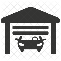 256x256 Car Garage Icon Of Glyph Style