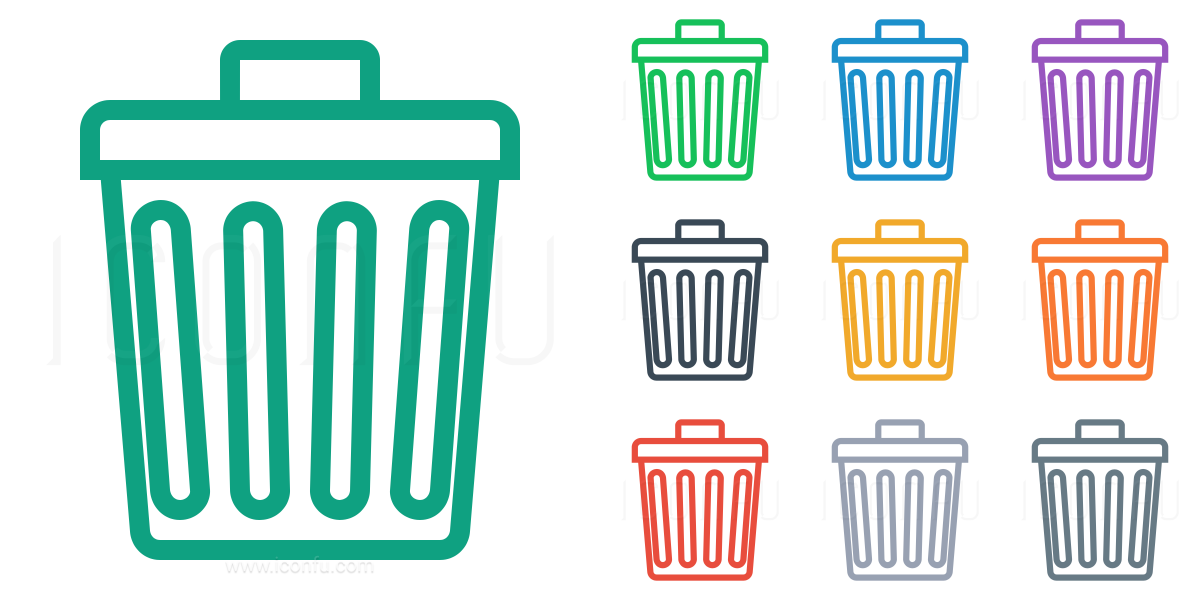 1200x600 Garbage Can Icon
