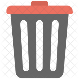 256x256 Garbage Can Icon Of Flat Style
