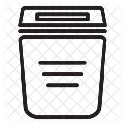 256x256 Garbage Can Icon Of Line Style