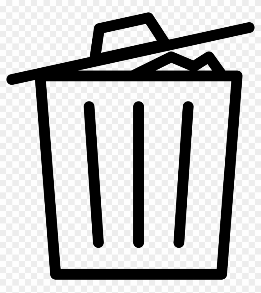 840x944 Thin Recycle Bin Delete Garbage Full Png Icon Free
