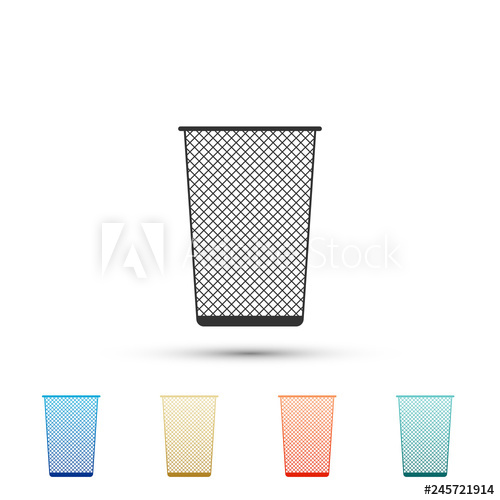 500x500 Trash Can Icon Isolated On White Background Garbage Bin Sign