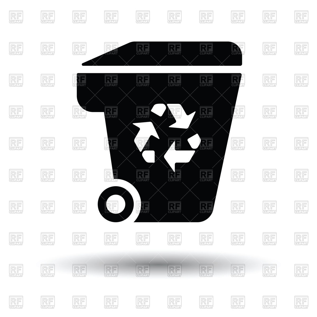 1200x1200 Garbage Container Recycle Sign Icon Vector Image Of Signs, Symbols