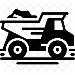 256x256 Dump Truck Icon Of Glyph Style