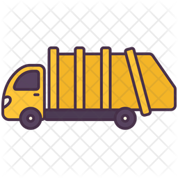 256x256 Garbage Truck Icon Of Colored Outline Style
