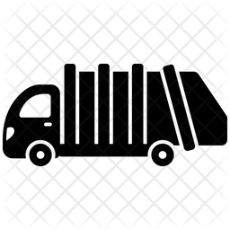 256x256 Garbage Truck Icon Of Glyph Style