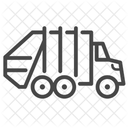 256x256 Garbage Truck Icon Of Line Style