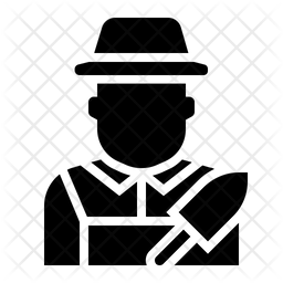 256x256 Gardener Icon Of Glyph Style
