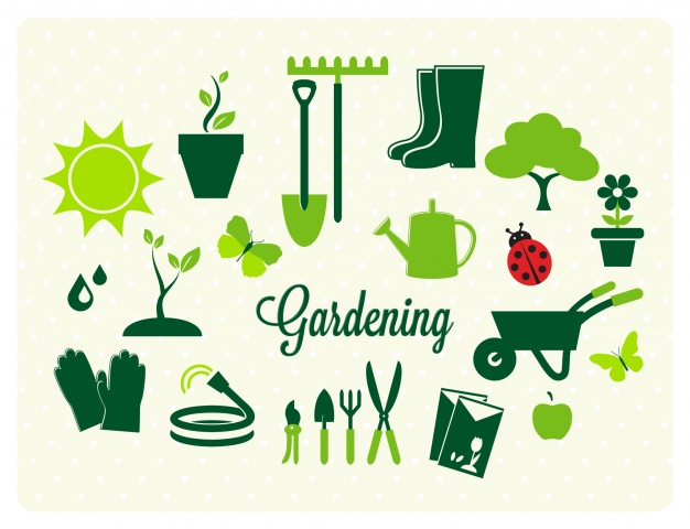 626x480 Gardening Icons Collection Vector Free Download