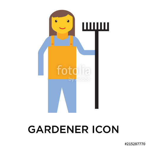 500x500 Gardener Icon Isolated On White Background Simple And Editable