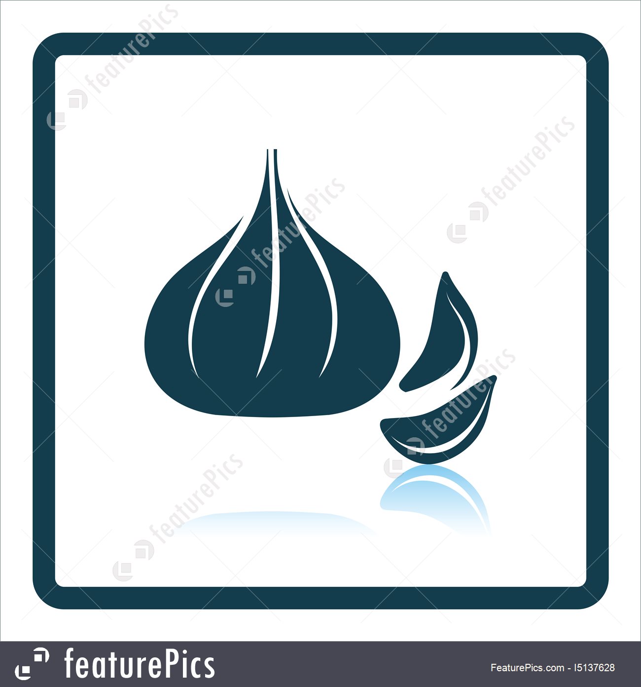 1300x1392 Garlic Icon Stock Illustration