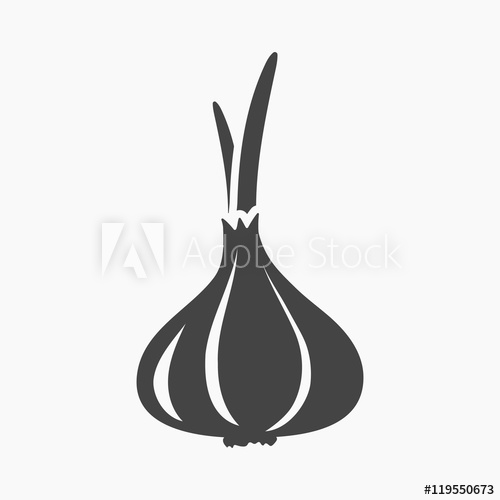 500x500 Garlic Icon Cartoon Singe Vegetables Icon From The Eco Food Set
