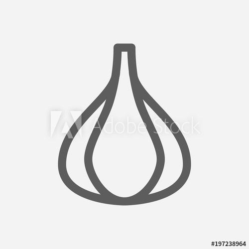 500x500 Garlic Icon Line Symbol Isolated Vector Illustration Of Onion