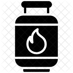 256x256 Gas Cylinder Icon Of Glyph Style