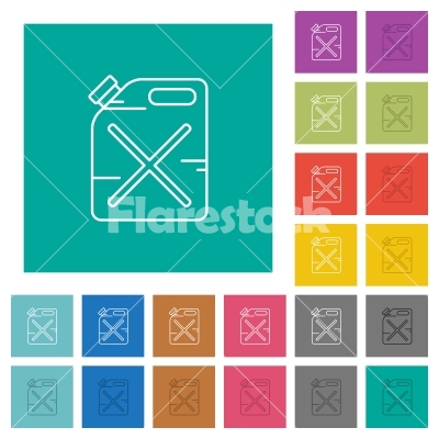 400x400 Gas Can Square Flat Multi Colored Icons