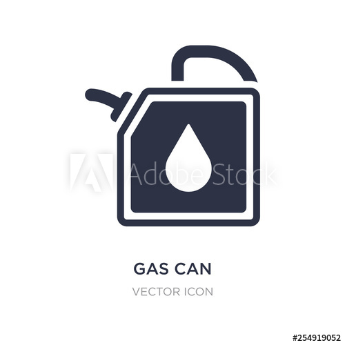 500x500 Gas Can Icon On White Background Simple Element Illustration