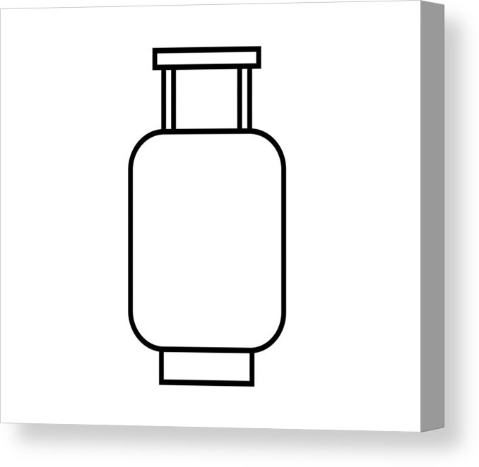 678x662 Gas Cylinder Icon Canvas Print Canvas Art