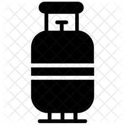 256x256 Gas Cylinder Icon Of Glyph Style