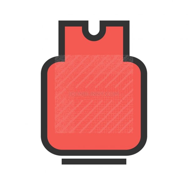 600x600 Gas Cylinder Line Filled Icon