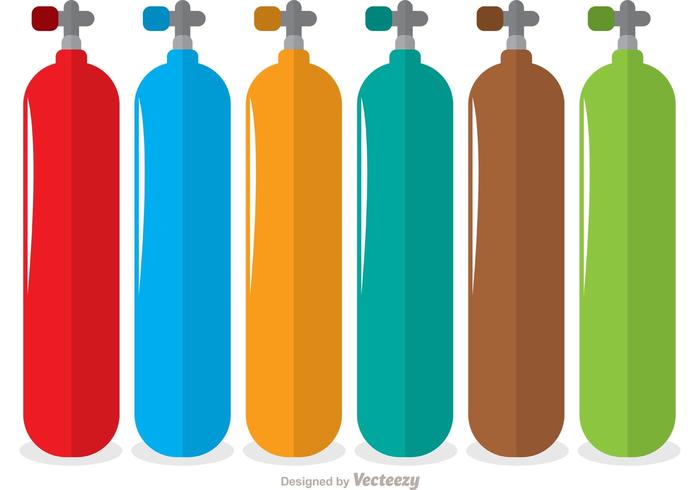 700x490 Colorful Gas Cylinder Vector Pack