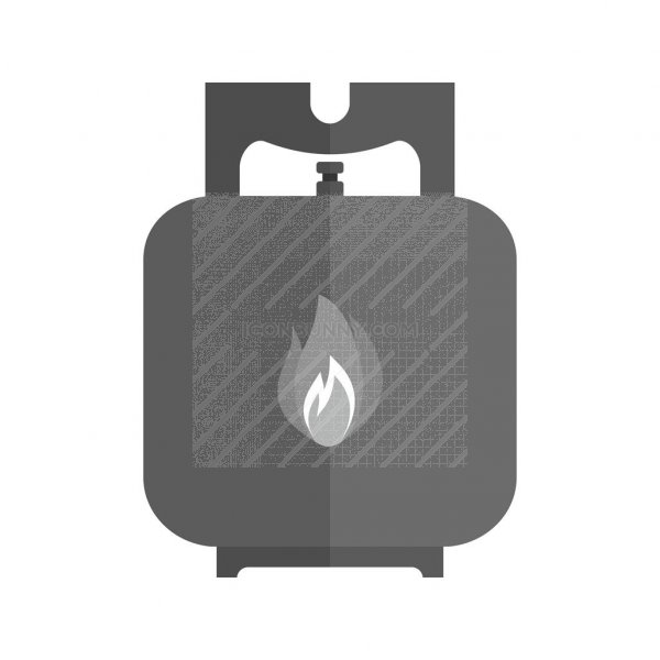 600x600 Gas Cylinder Greyscale Icon