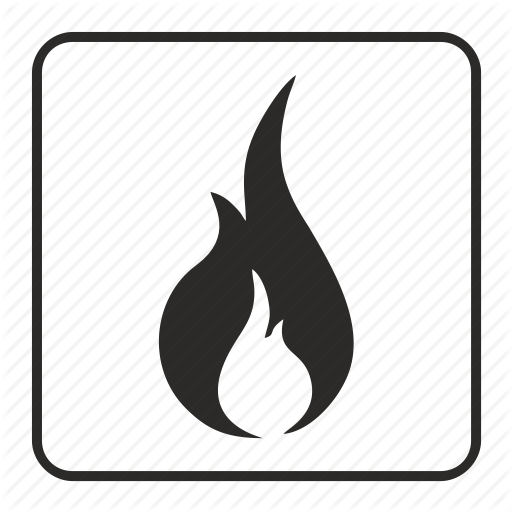 512x512 Danger, Fire, Flame, Gas Icon
