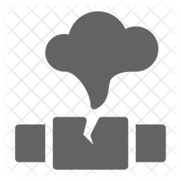 256x256 Gas Leak Icon Of Glyph Style