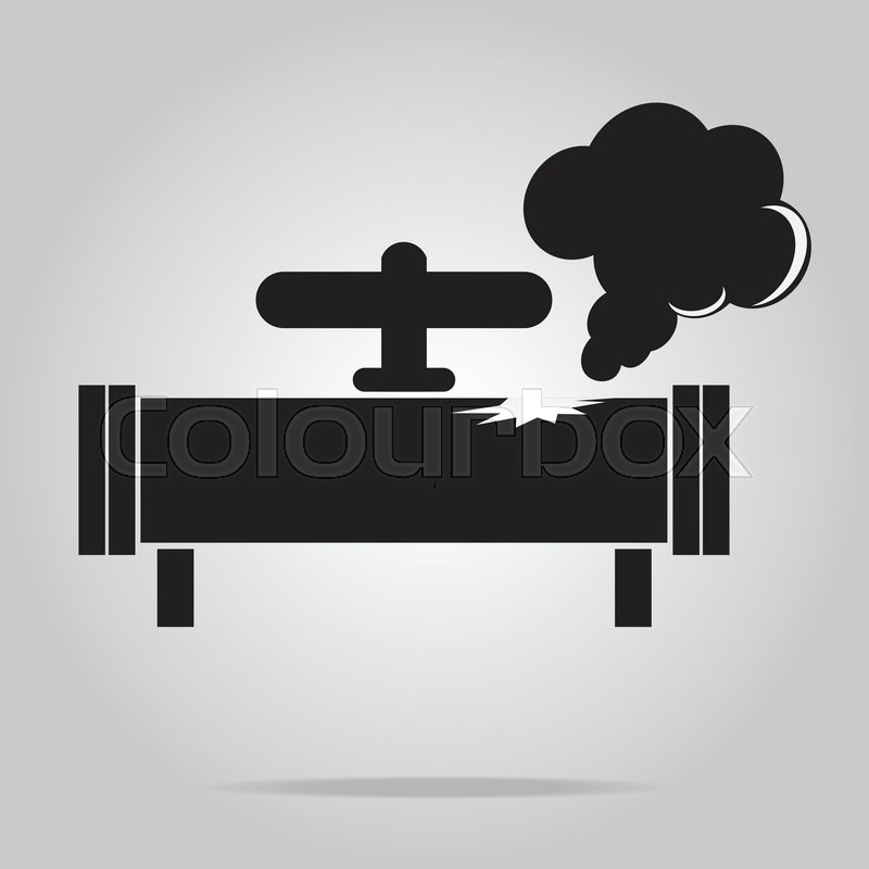800x800 Gas Leak Pipe Icon Pollution Gas Pipe Stock Vector Colourbox