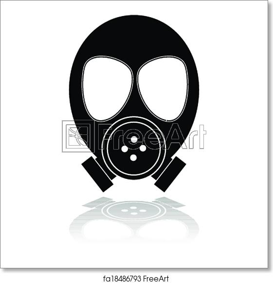 561x581 Free Art Print Of Gas Mask Icon Illustration Showing A Mask Used