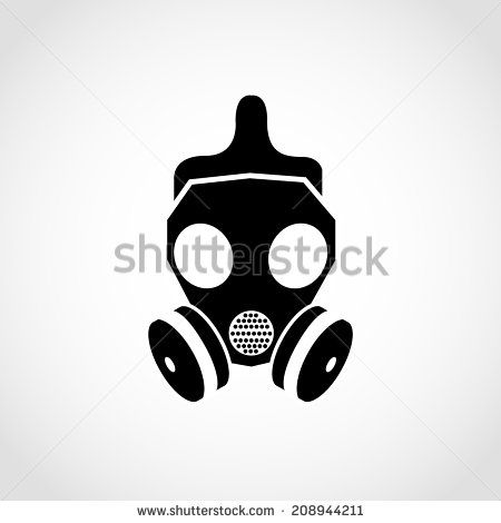 450x470 Gas Mask Icon Isolated On White Background
