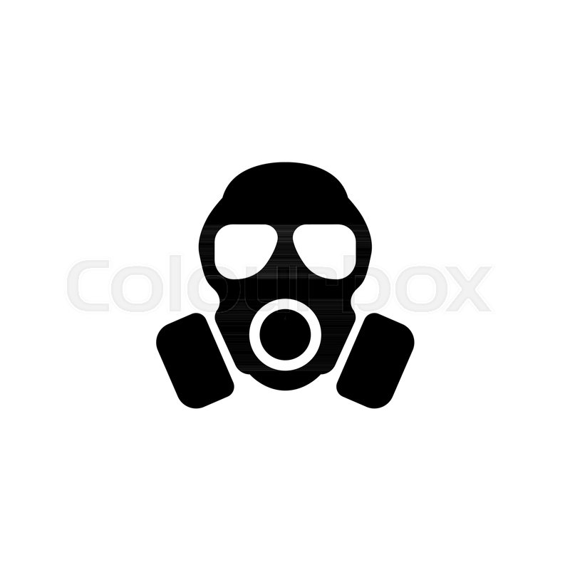 800x800 Respirator, Gas Mask Flat Vector Icon Stock Vector Colourbox